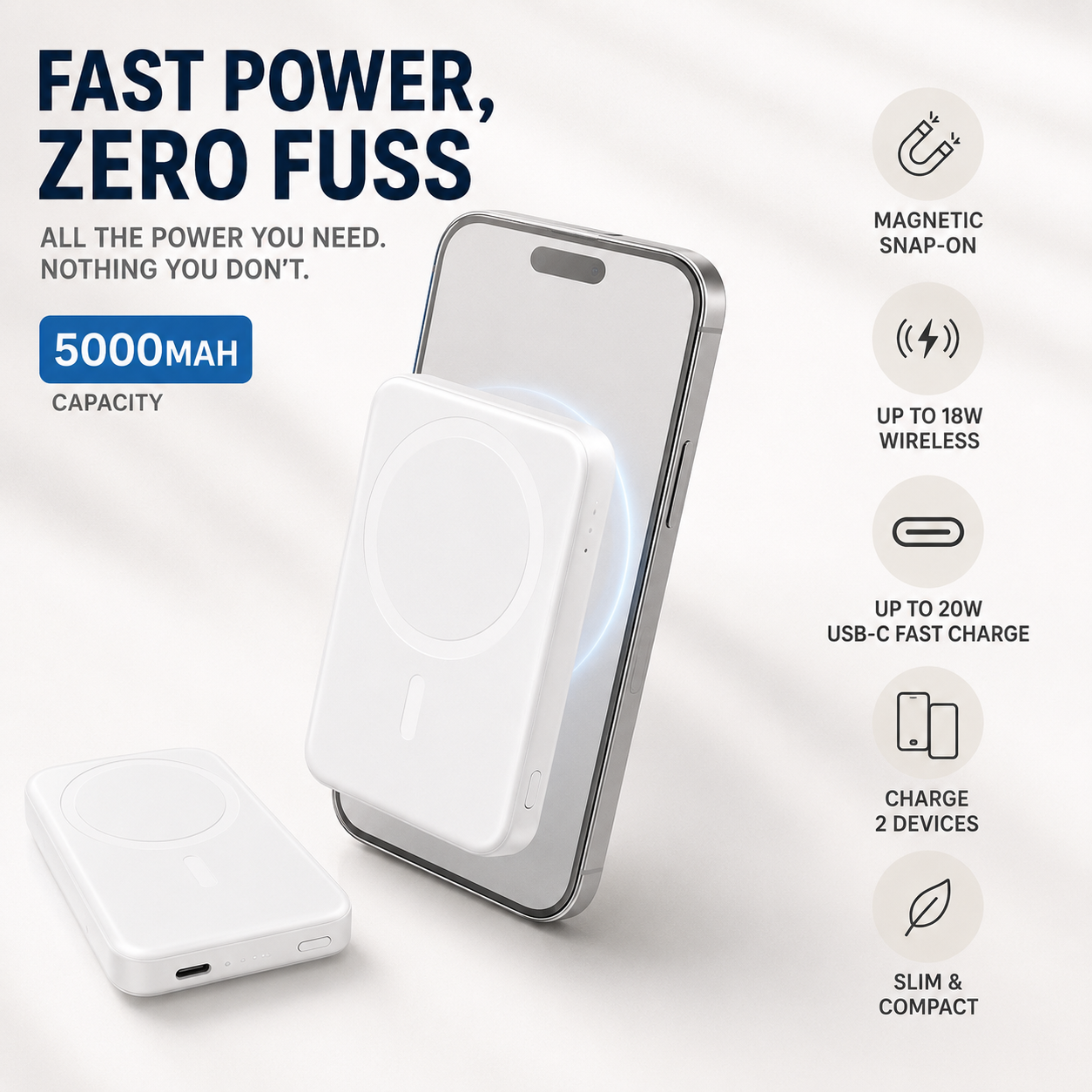 Μαγνητικό Power Bank Snapway