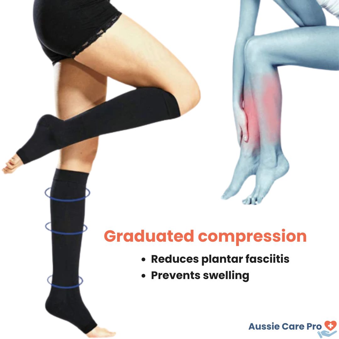 Κάλτσες Διαβαθμισμένης Πίεσης – Υποστήριξη με Ανοιχτά Δάχτυλα για Καλύτερη Κυκλοφορία του Αίματος