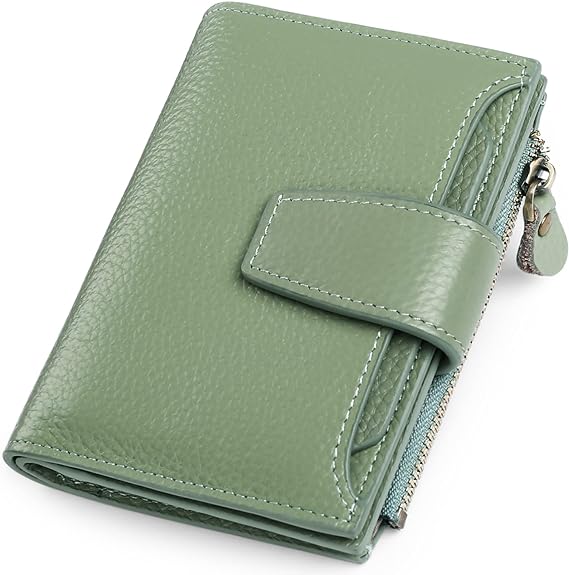 Συμπαγές Γνήσιο Δερμάτινο Πορτοφόλι με Πολλές Θήκες