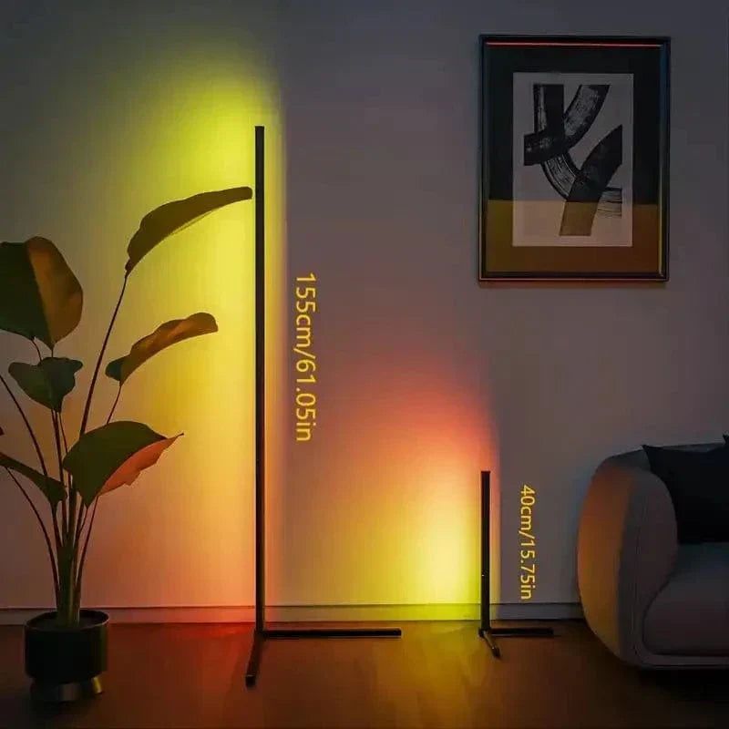 Κομψό Γωνιακό Φωτιστικό RGB με Τηλεχειριστήριο - Μοντέρνος Φωτισμός