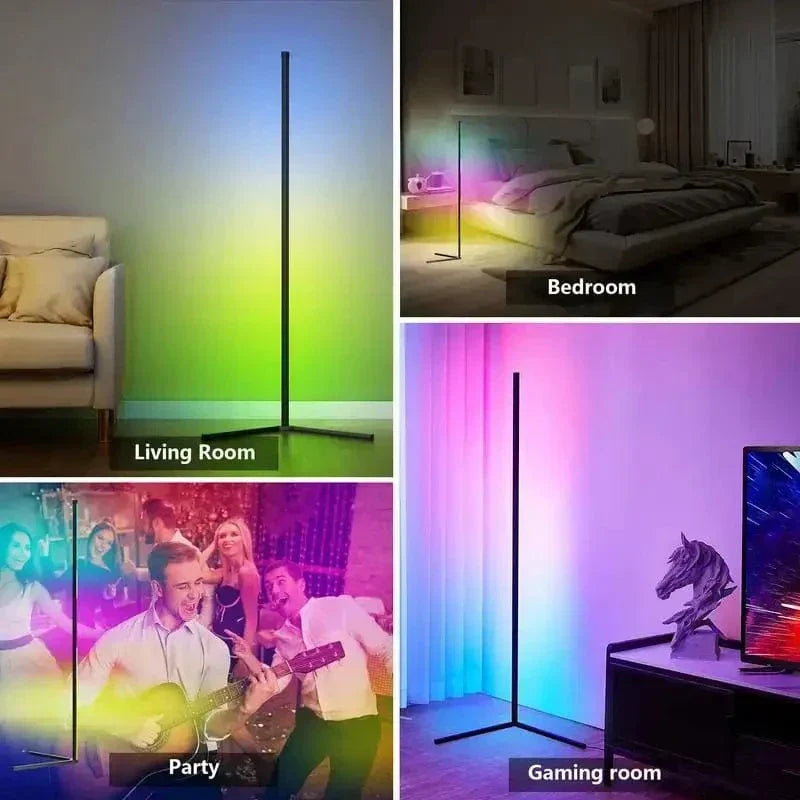 Κομψό Γωνιακό Φωτιστικό RGB με Τηλεχειριστήριο - Μοντέρνος Φωτισμός