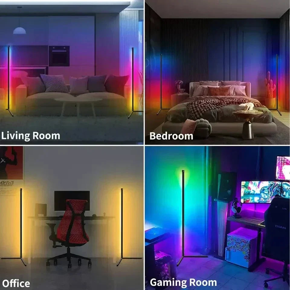 Κομψό Γωνιακό Φωτιστικό RGB με Τηλεχειριστήριο - Μοντέρνος Φωτισμός