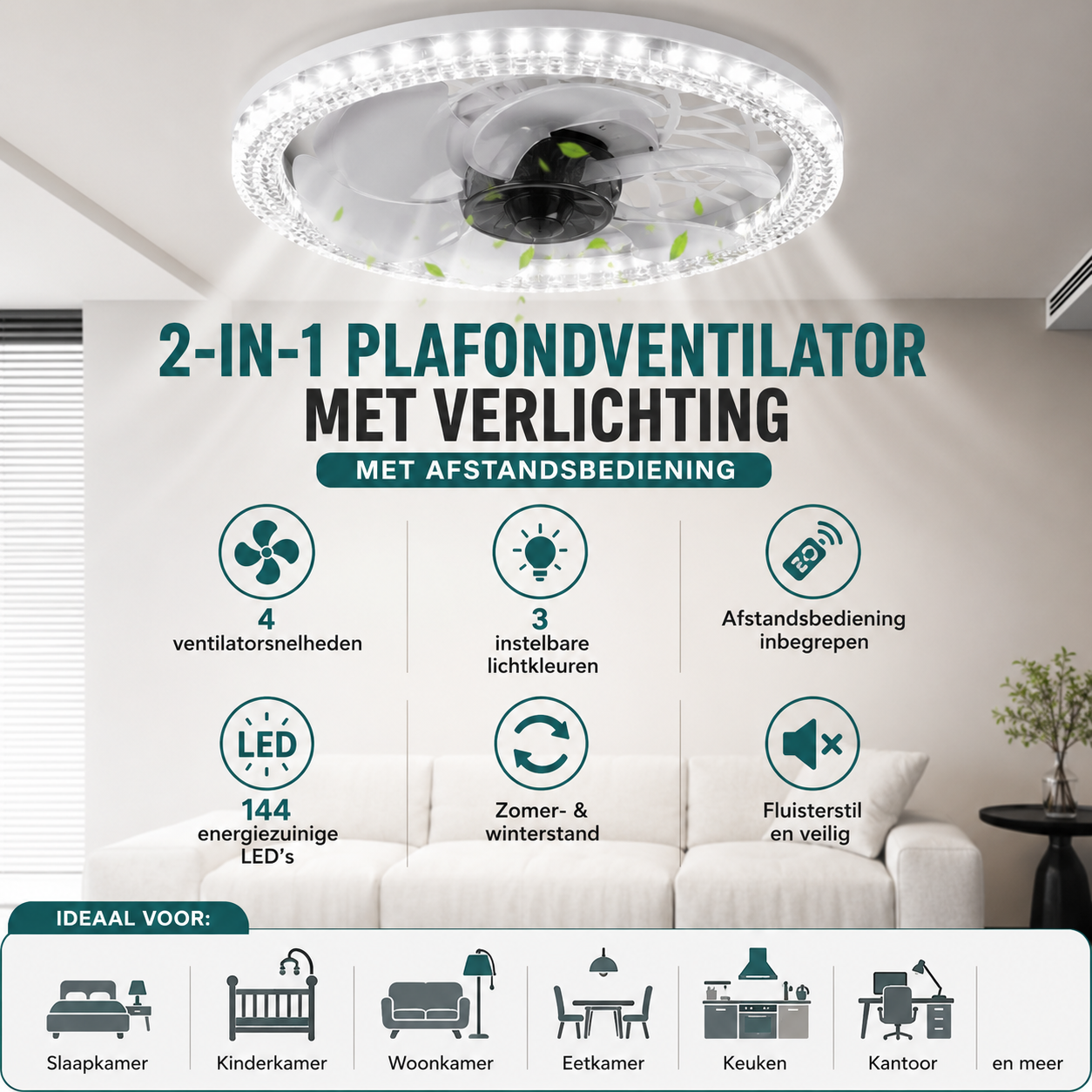 Έξυπνο Φωτιστικό Οροφής RGB Ντιμαριζόμενο WiFi για Σαλόνι