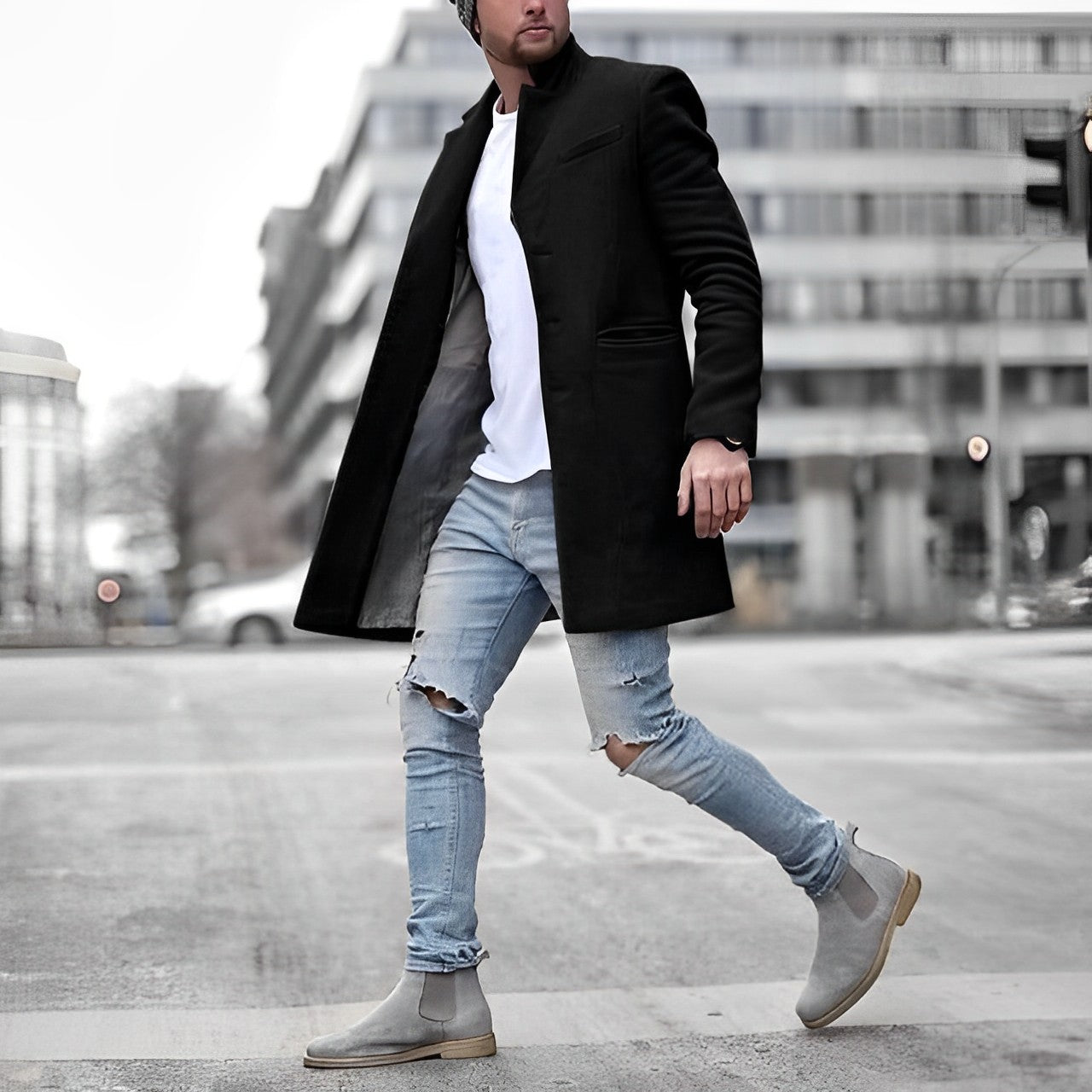Ανδρικό Ημίπαλτο Slim-Fit
