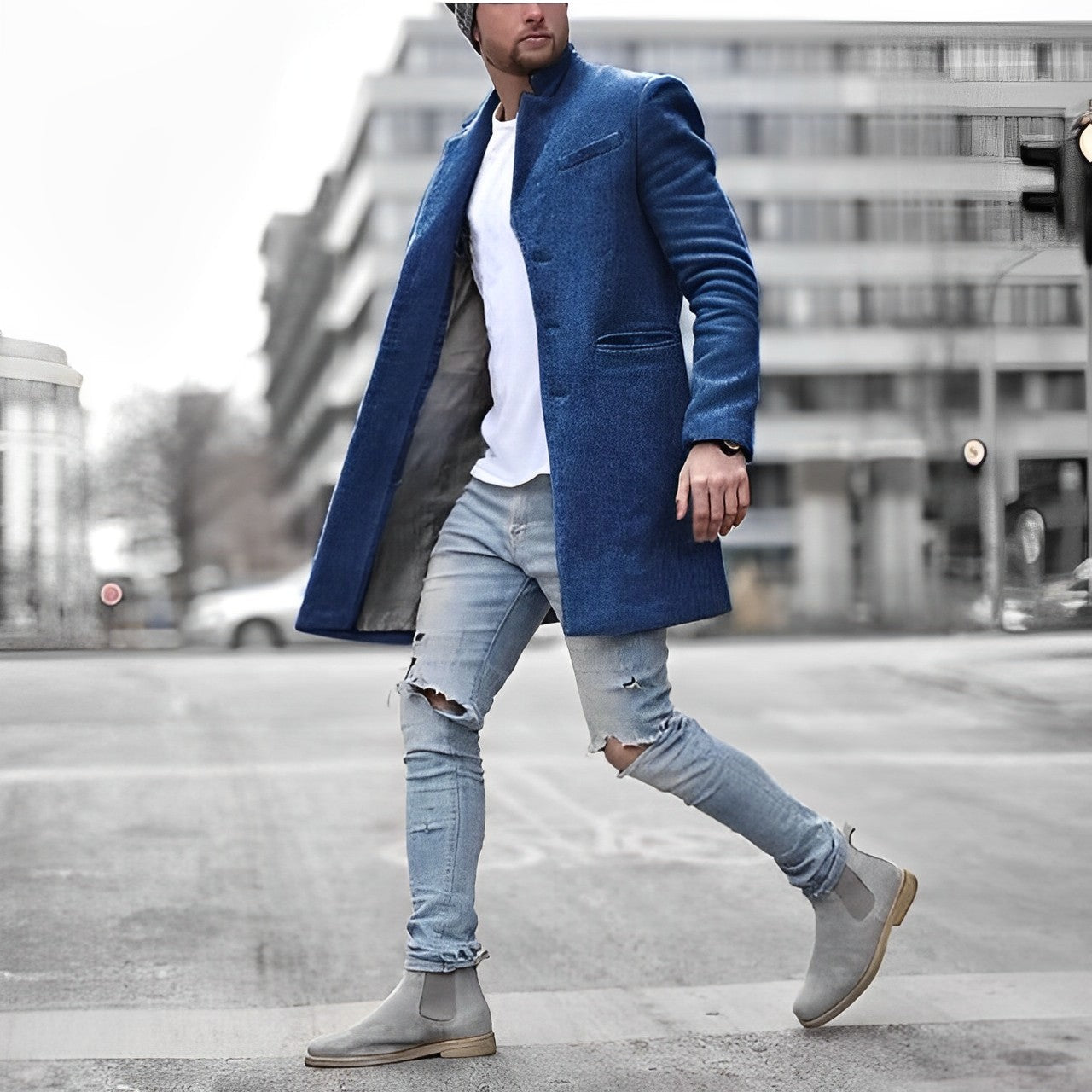 Ανδρικό Ημίπαλτο Slim-Fit