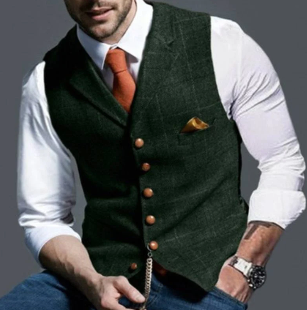 Ανδρικό Επίσημο Γιλέκο Slim-Fit