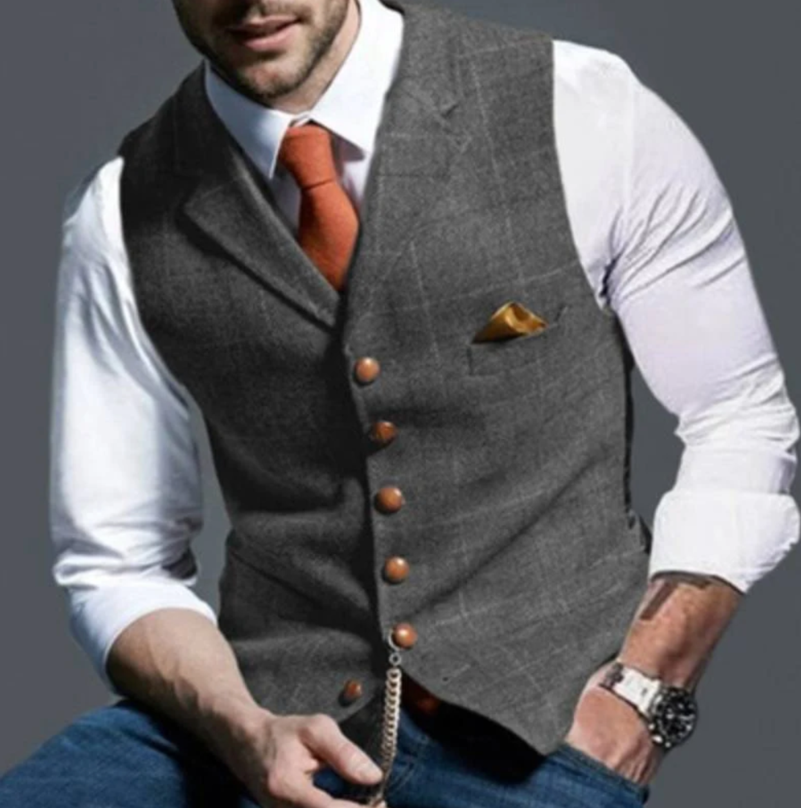 Ανδρικό Επίσημο Γιλέκο Slim-Fit