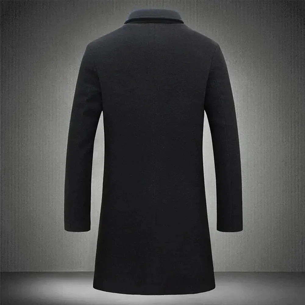 Ανδρικό Μακρύ Παλτό Slim-Fit