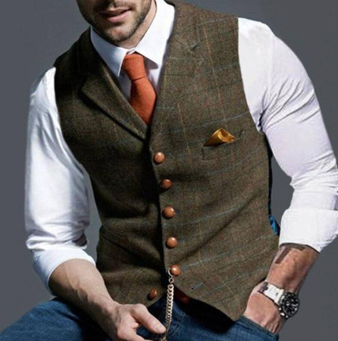 Ανδρικό Επίσημο Γιλέκο Slim-Fit