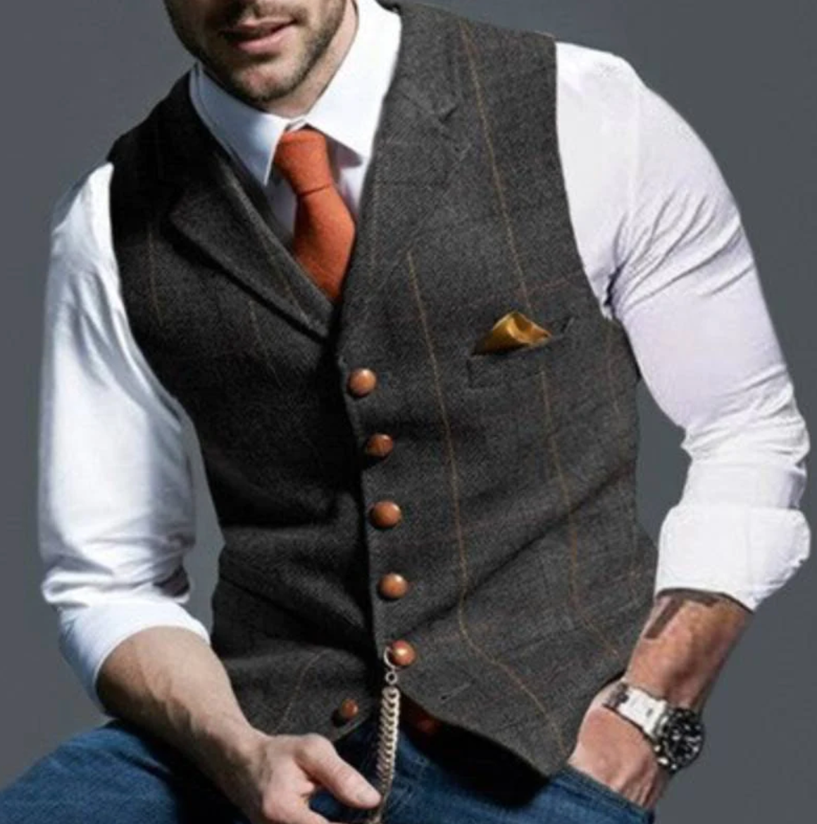 Ανδρικό Επίσημο Γιλέκο Slim-Fit