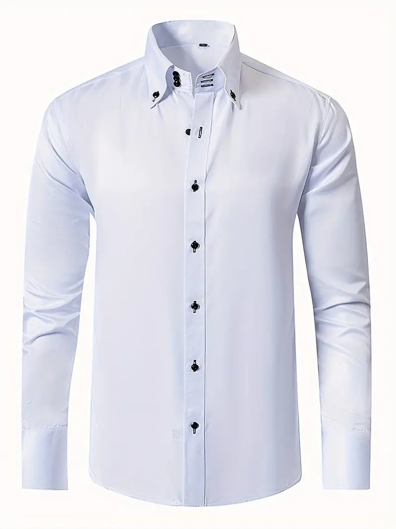 Ανδρικό Πουκάμισο Slim Fit με Γιακά Button-Down
