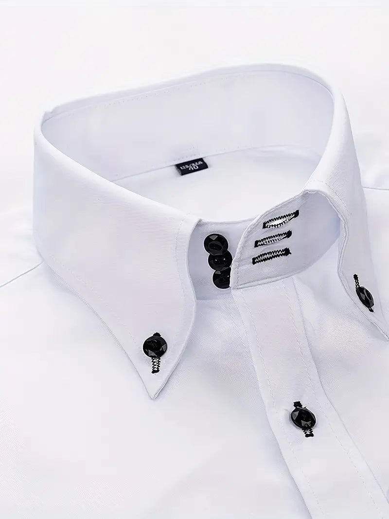 Ανδρικό Πουκάμισο Slim Fit με Γιακά Button-Down