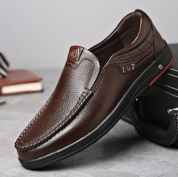Ανδρικά Γνήσια Δερμάτινα Παπούτσια Slip-On