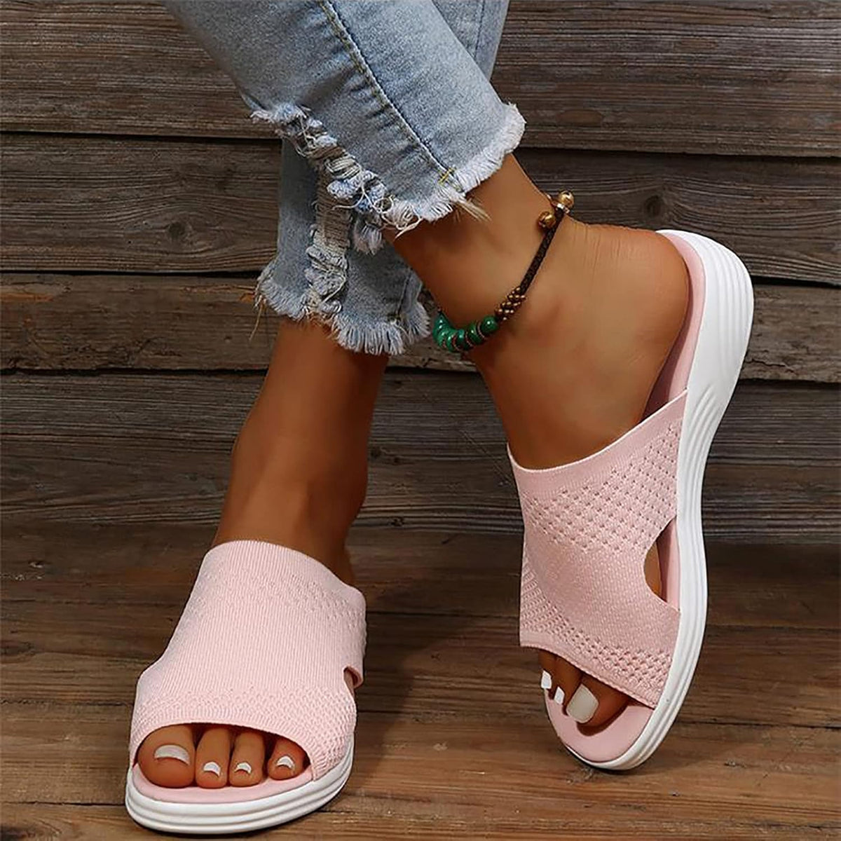 Γυναικεία Αναπνεόμενα Παντόφλια Slip-On με Ανατομική Σόλα