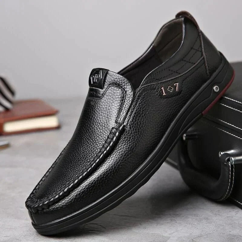 Ανδρικά Γνήσια Δερμάτινα Παπούτσια Slip-On