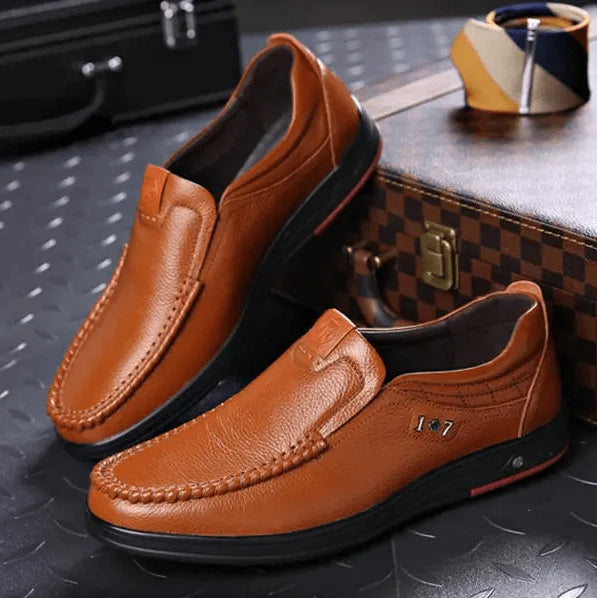 Ανδρικά Γνήσια Δερμάτινα Παπούτσια Slip-On