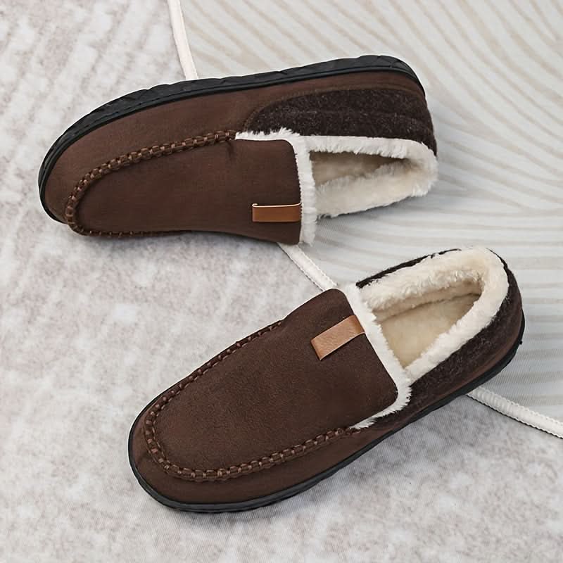 Ζεστά Ανδρικά Slip-On Παπούτσια από Συνθετικό Μαλλί