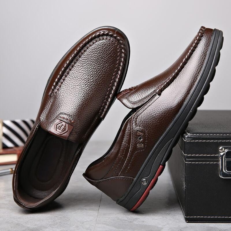 Ανδρικά Γνήσια Δερμάτινα Παπούτσια Slip-On