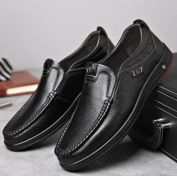 Ανδρικά Γνήσια Δερμάτινα Παπούτσια Slip-On