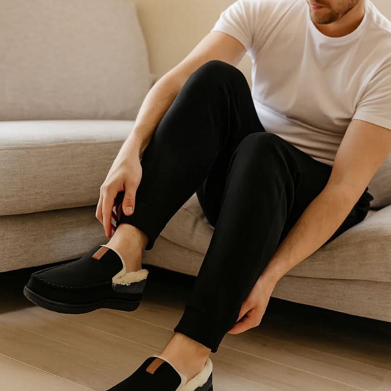 Ζεστά Ανδρικά Slip-On Παπούτσια από Συνθετικό Μαλλί