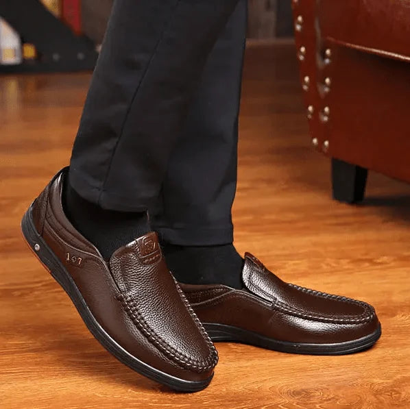 Ανδρικά Γνήσια Δερμάτινα Παπούτσια Slip-On