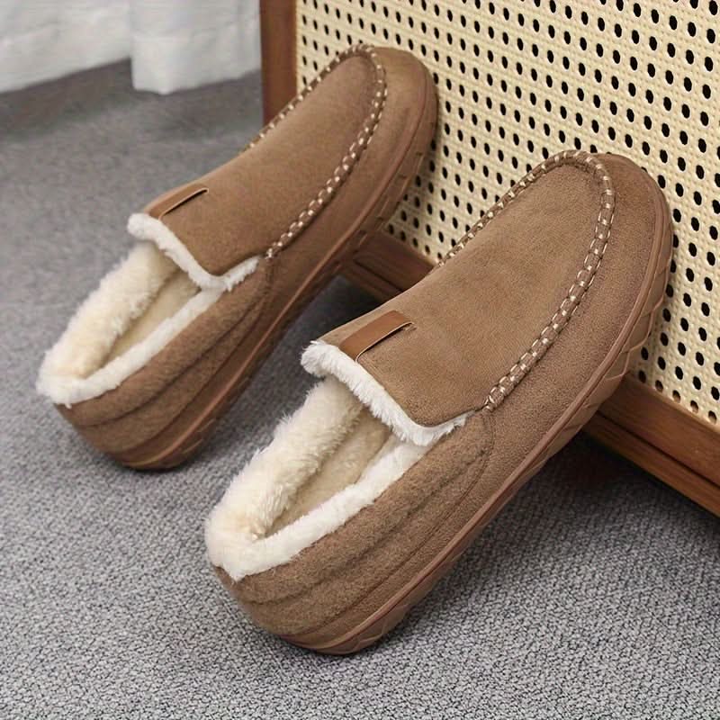 Ζεστά Ανδρικά Slip-On Παπούτσια από Συνθετικό Μαλλί
