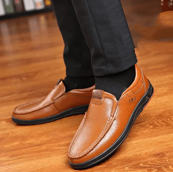 Ανδρικά Γνήσια Δερμάτινα Παπούτσια Slip-On