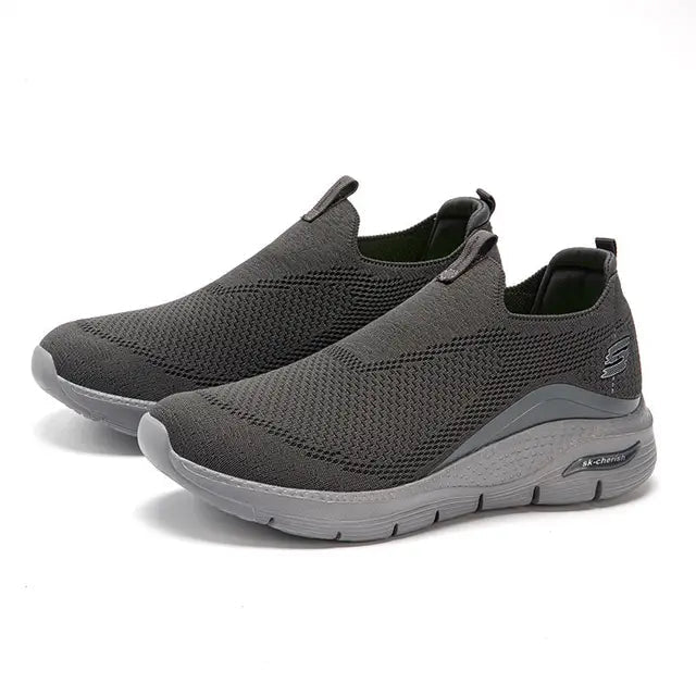 Άνετα Μαύρα Slip-On Sneakers από Σύμμεικτο Βαμβάκι για Κάθε Μέρα