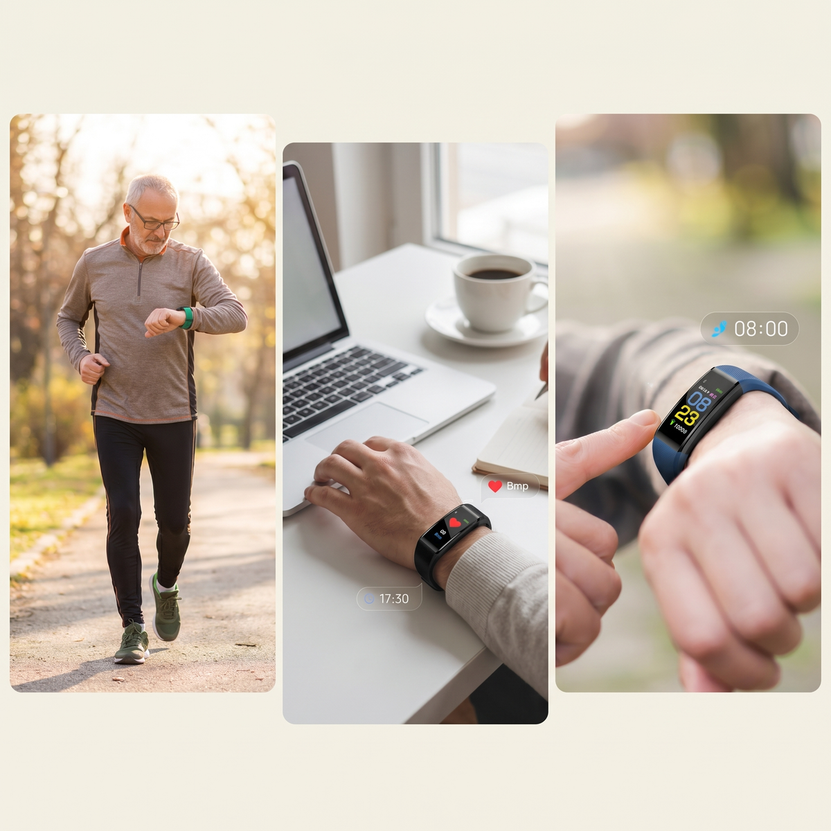 Smartwatch για Ηλικιωμένους | Παρακολούθηση Υγείας με Καταγραφή Καρδιακών Παλμών & Πίεσης Αίματος | Εύχρηστος Σχεδιασμός για Δραστήρια Ζωή