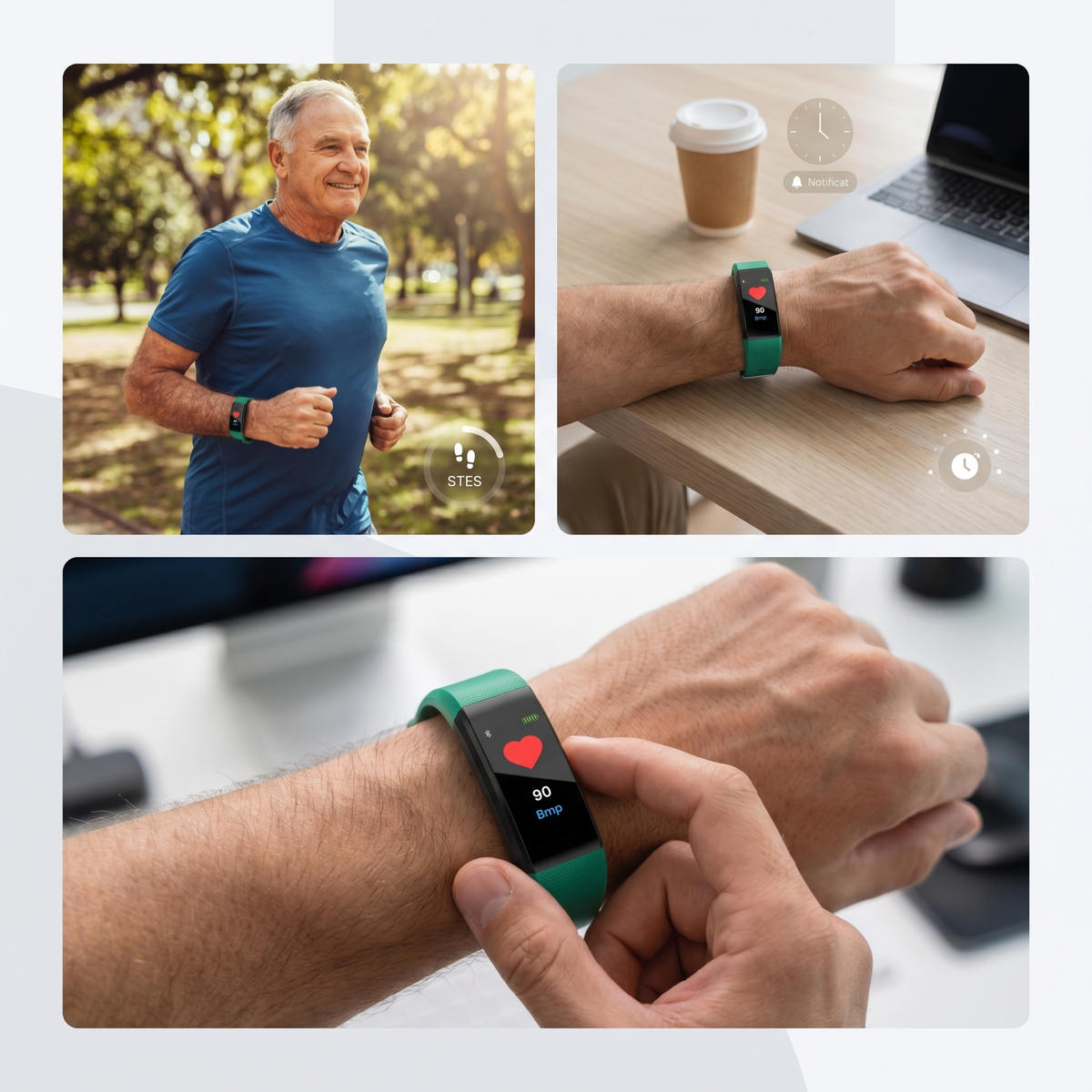 Smartwatch για Ηλικιωμένους | Παρακολούθηση Υγείας με Καταγραφή Καρδιακών Παλμών & Πίεσης Αίματος | Εύχρηστος Σχεδιασμός για Δραστήρια Ζωή
