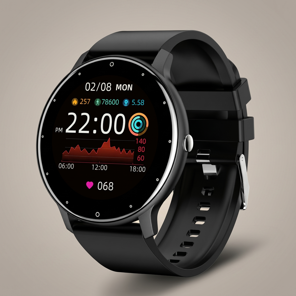 Smartwatch για Ηλικιωμένους | Καταγραφή Καρδιακών Παλμών & Δραστηριότητας | Εύχρηστο Ρολόι Bluetooth