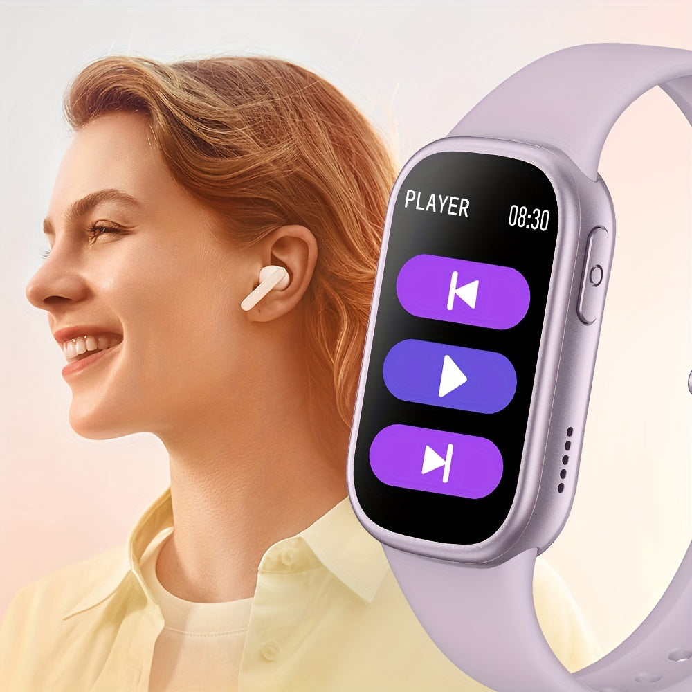 Smartwatch - Αδιάβροχο IP68 - Μπαταρία 7 Ημερών - Android & iOS - Λευκό, Μπλε, Μπορντό & Μοβ