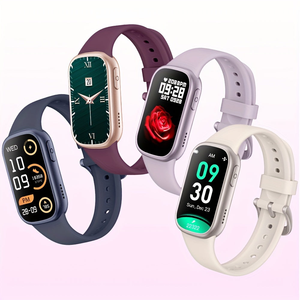 Smartwatch - Αδιάβροχο IP68 - Μπαταρία 7 Ημερών - Android & iOS - Λευκό, Μπλε, Μπορντό & Μοβ