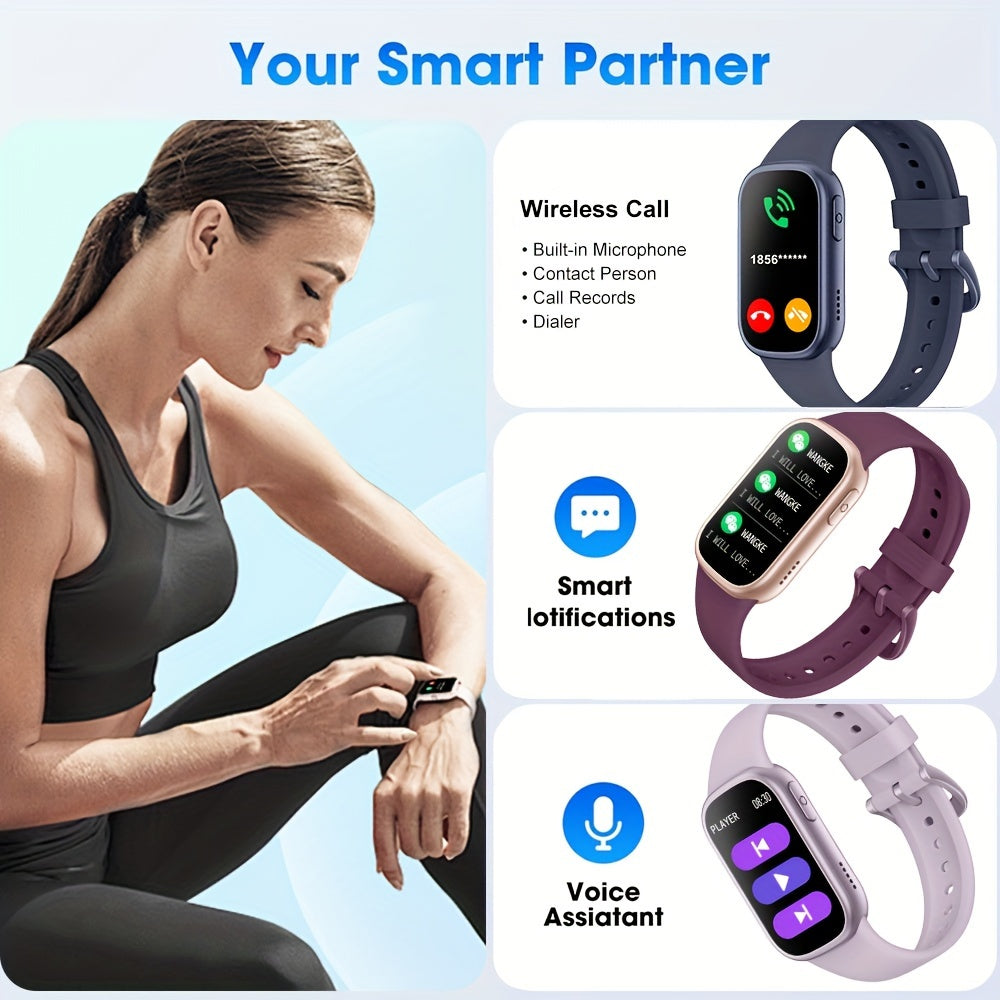 Smartwatch - Αδιάβροχο IP68 - Μπαταρία 7 Ημερών - Android & iOS - Λευκό, Μπλε, Μπορντό & Μοβ