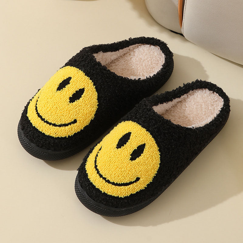 Γυναικείες Παντόφλες Σπιτικού με Μοτίβο Smiley και Μαλακή Επένδυση