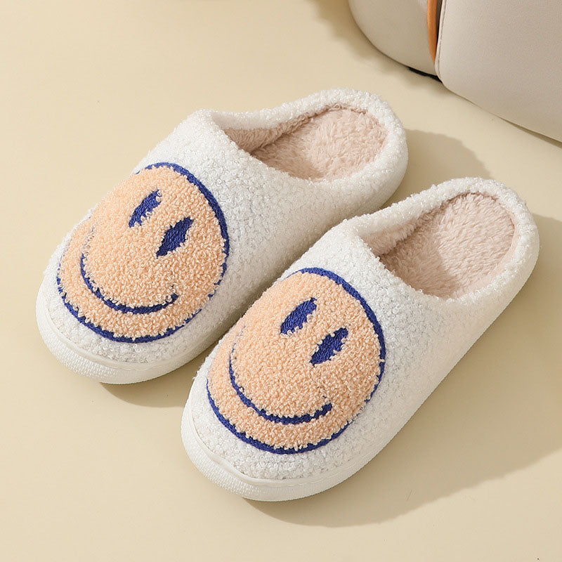 Γυναικείες Παντόφλες Σπιτικού με Μοτίβο Smiley και Μαλακή Επένδυση