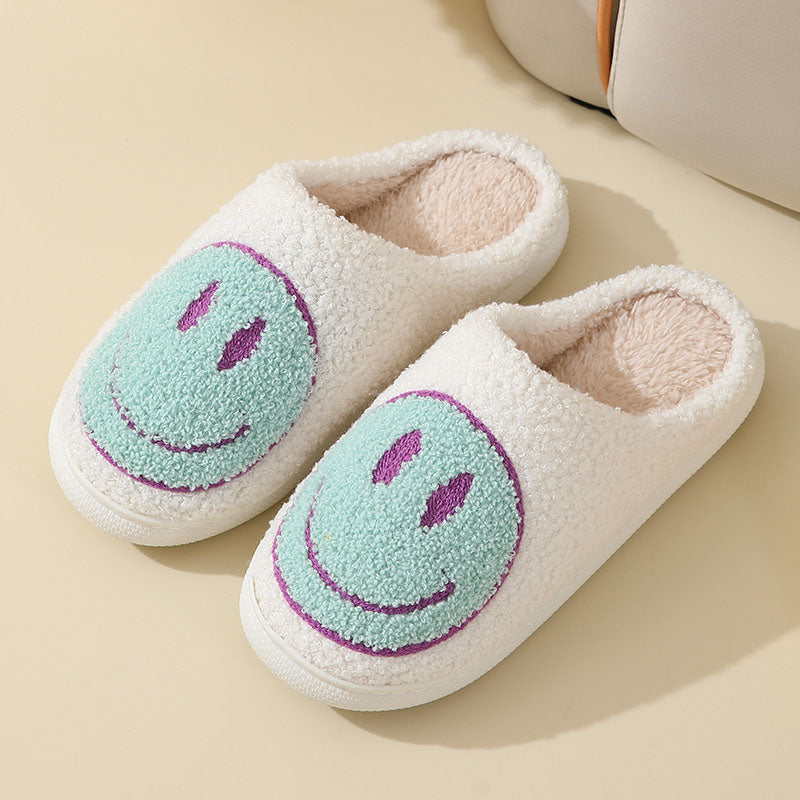 Γυναικείες Παντόφλες Σπιτικού με Μοτίβο Smiley και Μαλακή Επένδυση