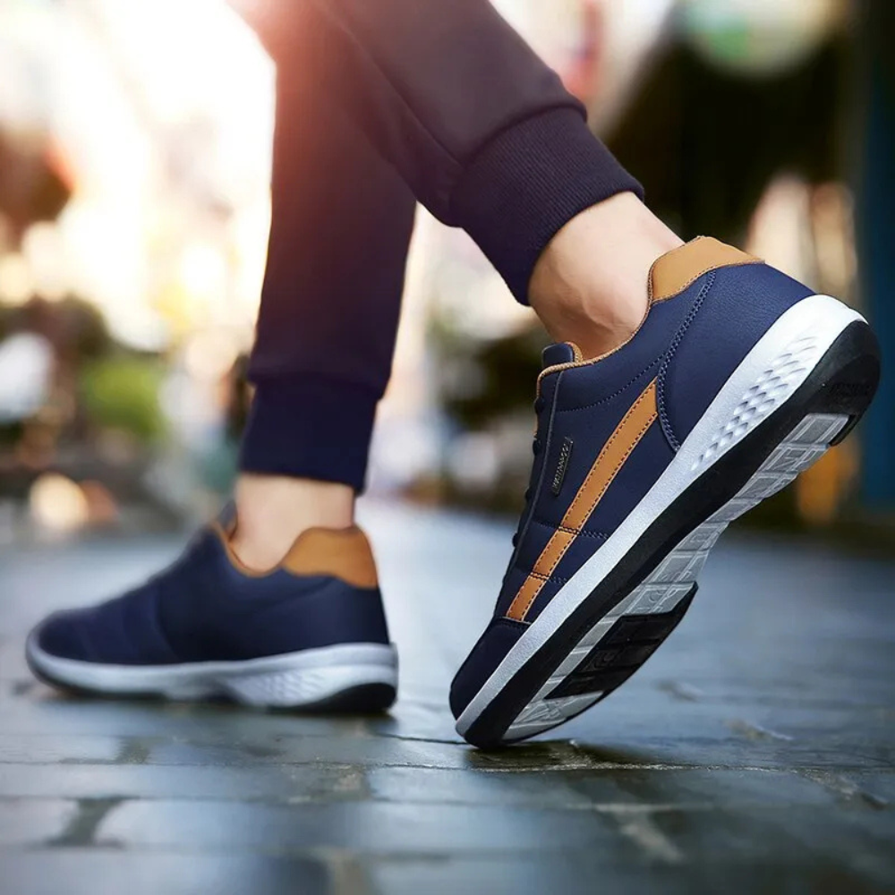 Ανδρικά δερμάτινα Sneakers σχεδιασμένα για ισορροπία