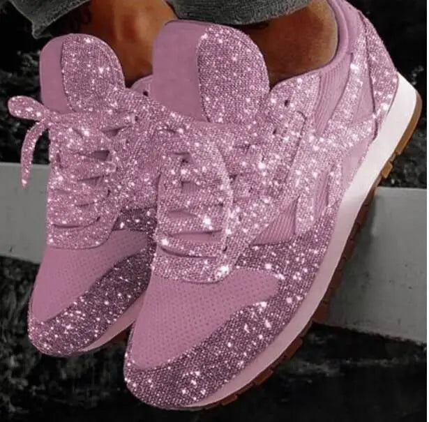 Γυναικεία Μοντέρνα Καθημερινά Sneakers με Γκλίτερ