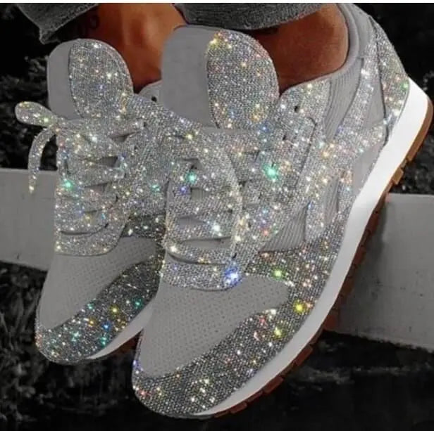 Γυναικεία Μοντέρνα Καθημερινά Sneakers με Γκλίτερ