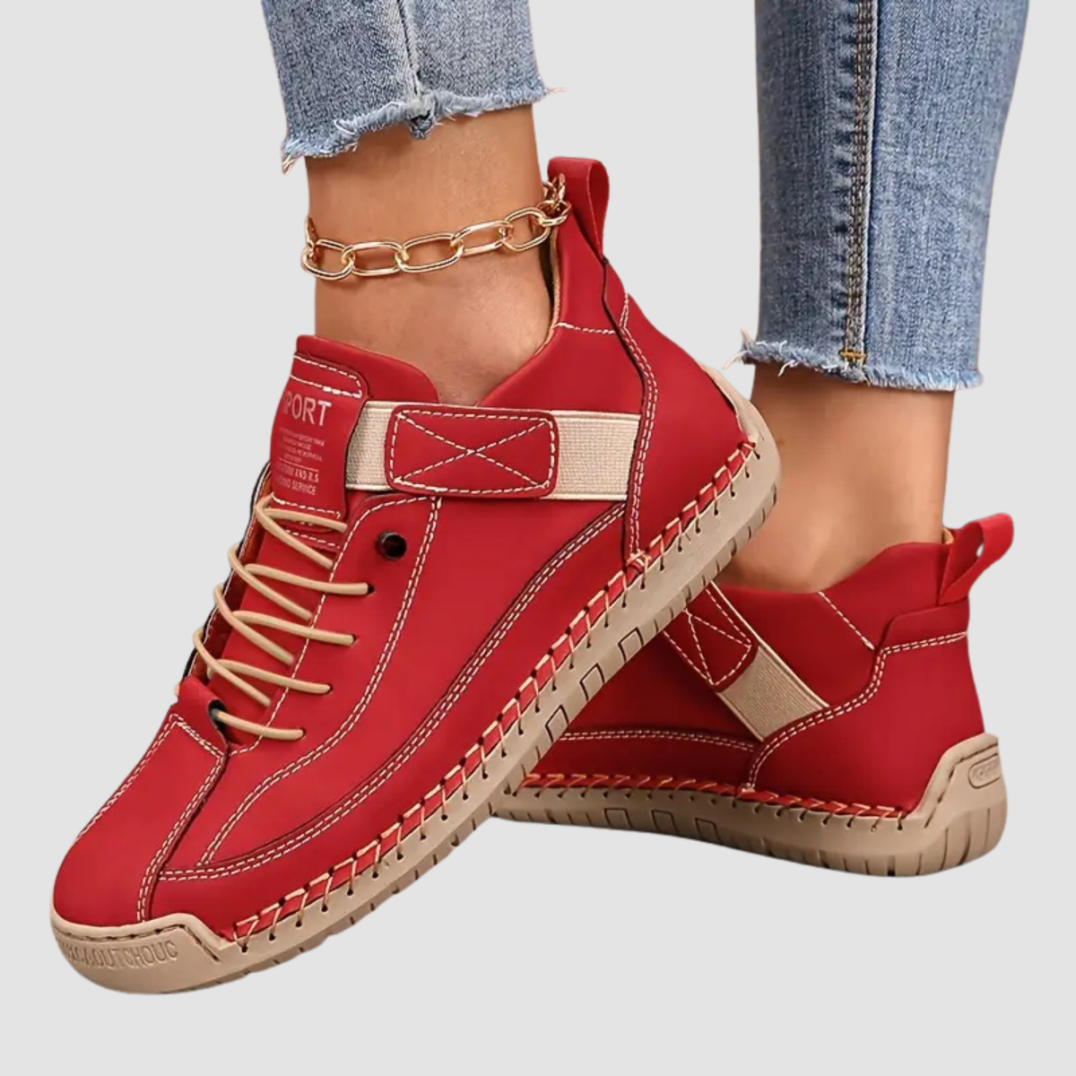 Γυναικεία Sneakers με Ορθοπεδική Σόλα και Ελαστικά Τμήματα
