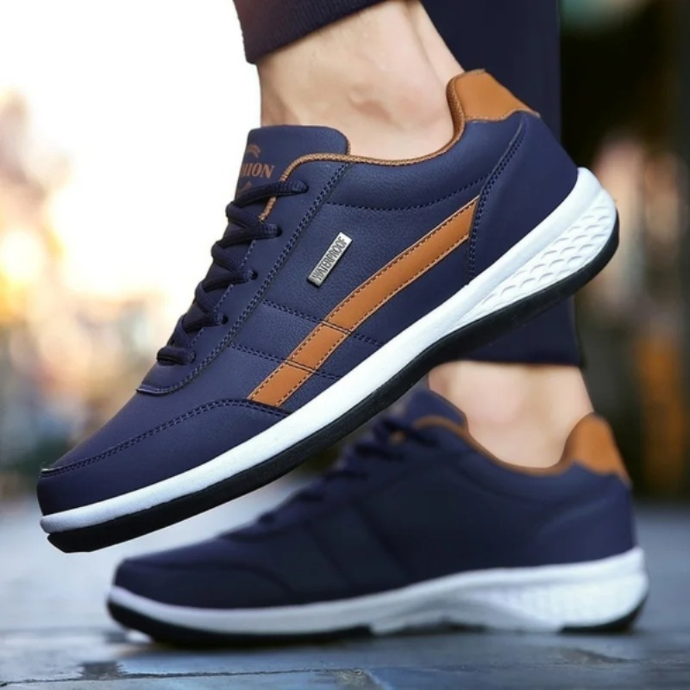 Ανδρικά δερμάτινα Sneakers σχεδιασμένα για ισορροπία
