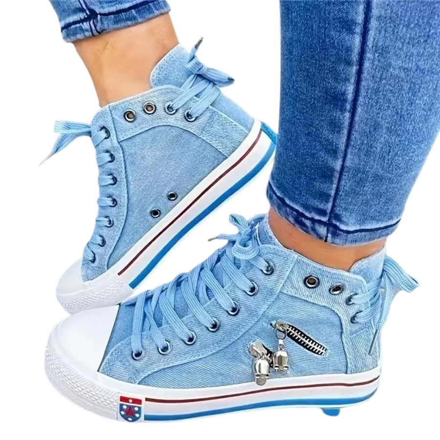 Γυναικεία ψηλά Sneakers denim