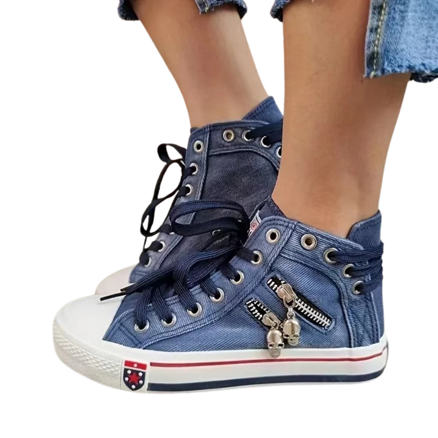 Γυναικεία ψηλά Sneakers denim