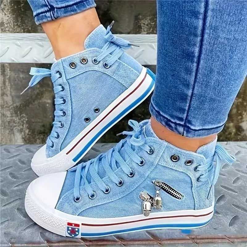 Γυναικεία ψηλά Sneakers denim