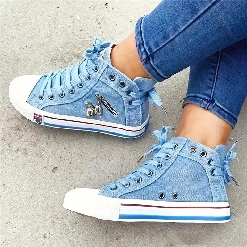 Γυναικεία ψηλά Sneakers denim