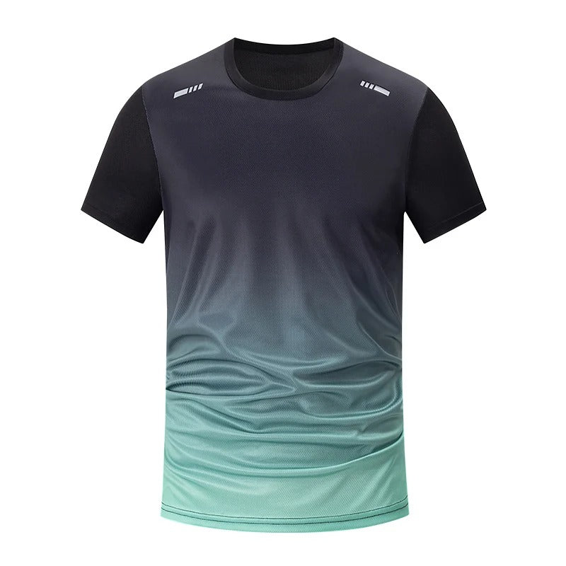 Ανδρικό T-Shirt Στεγνώνει Γρήγορα με Ντεγκραντέ Σχέδιο
