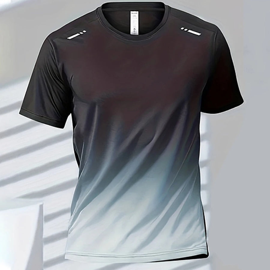 Ανδρικό T-Shirt Στεγνώνει Γρήγορα με Ντεγκραντέ Σχέδιο
