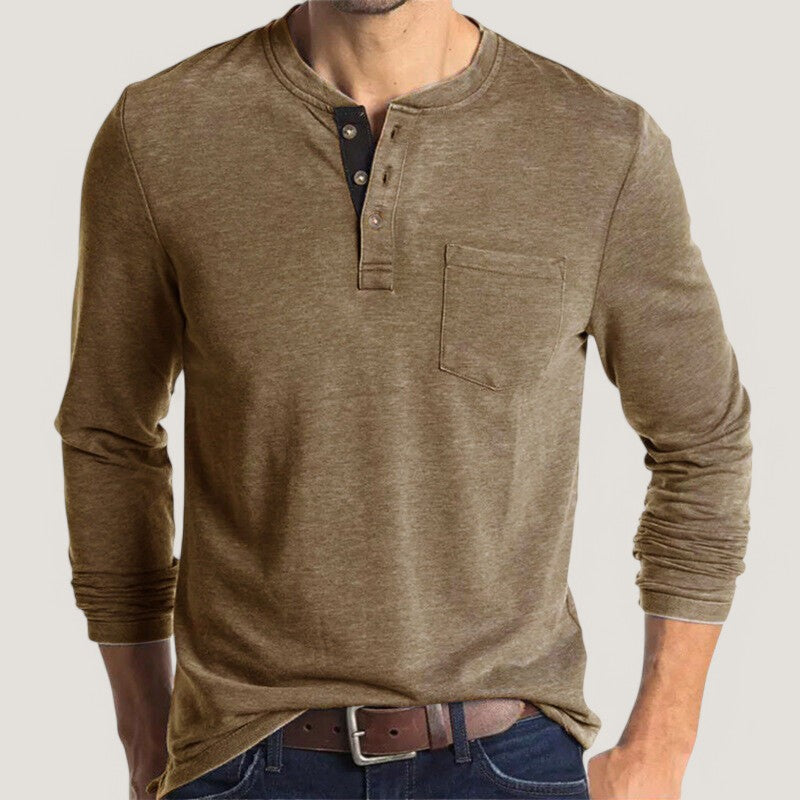 Ανδρική Μακρυμάνικη Μπλούζα T-Shirt σε Κλασικό Σχέδιο