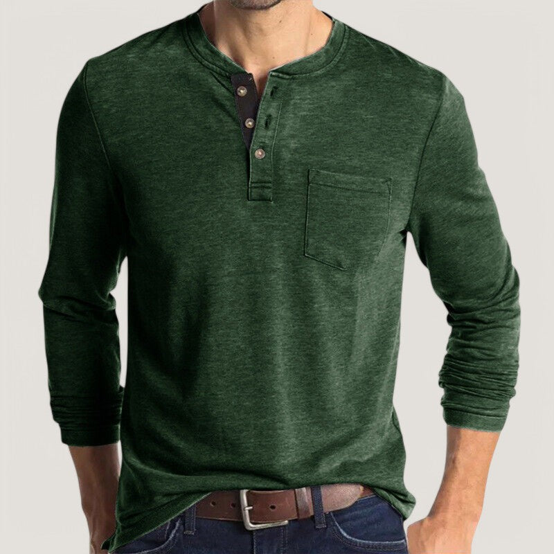 Ανδρική Μακρυμάνικη Μπλούζα T-Shirt σε Κλασικό Σχέδιο